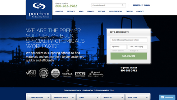 Chemical Sales and Marketing Website
