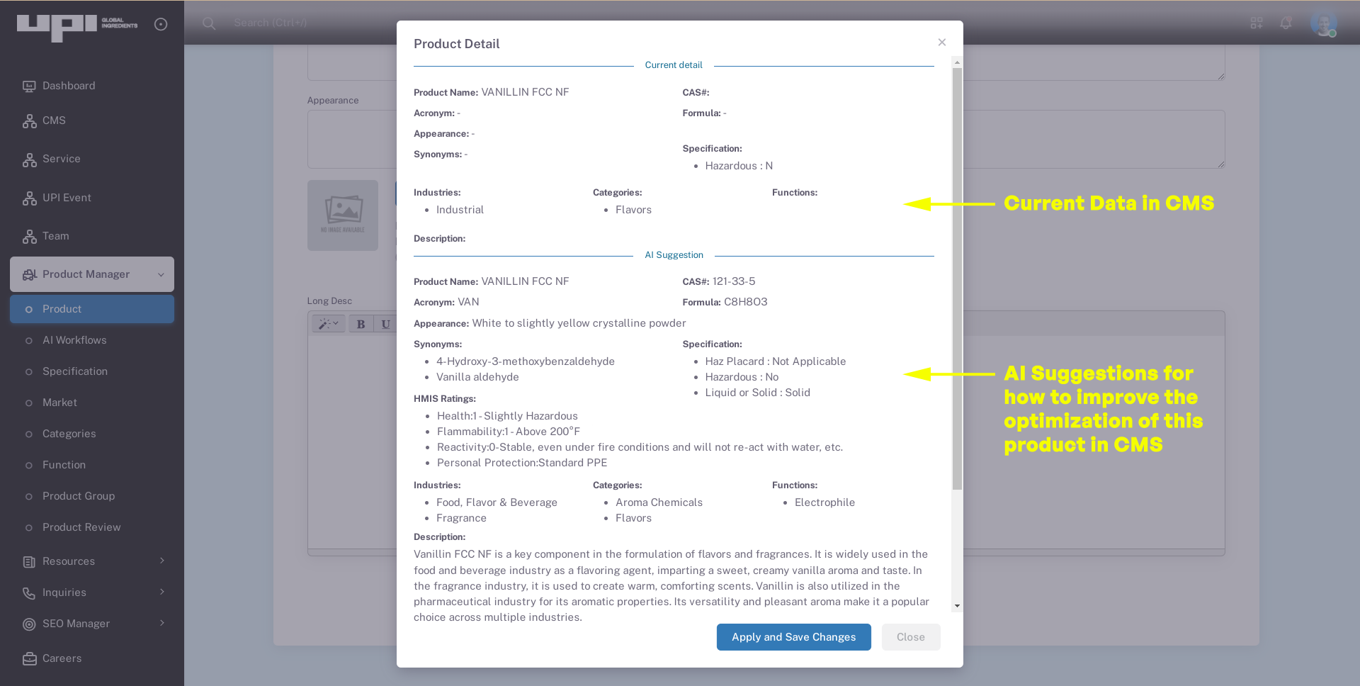 AI Powered Inquiry Sourcing for Chemical and Ingredient Brands