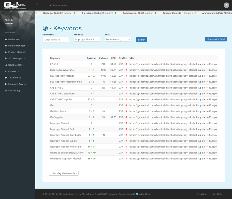 ChemSource SEO for Chemical Companies