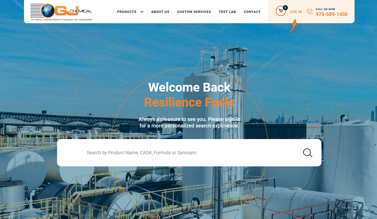 Example of Website Personalization for Chemical Companies