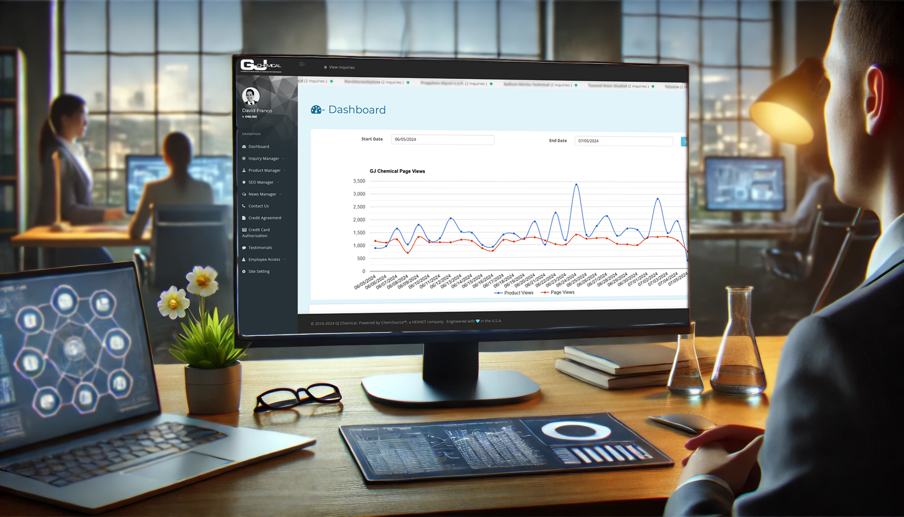 View Demo of our ChemSource Platform - HEXNET Chemical Website CMS Walkthrough